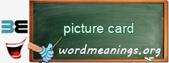 WordMeaning blackboard for picture card